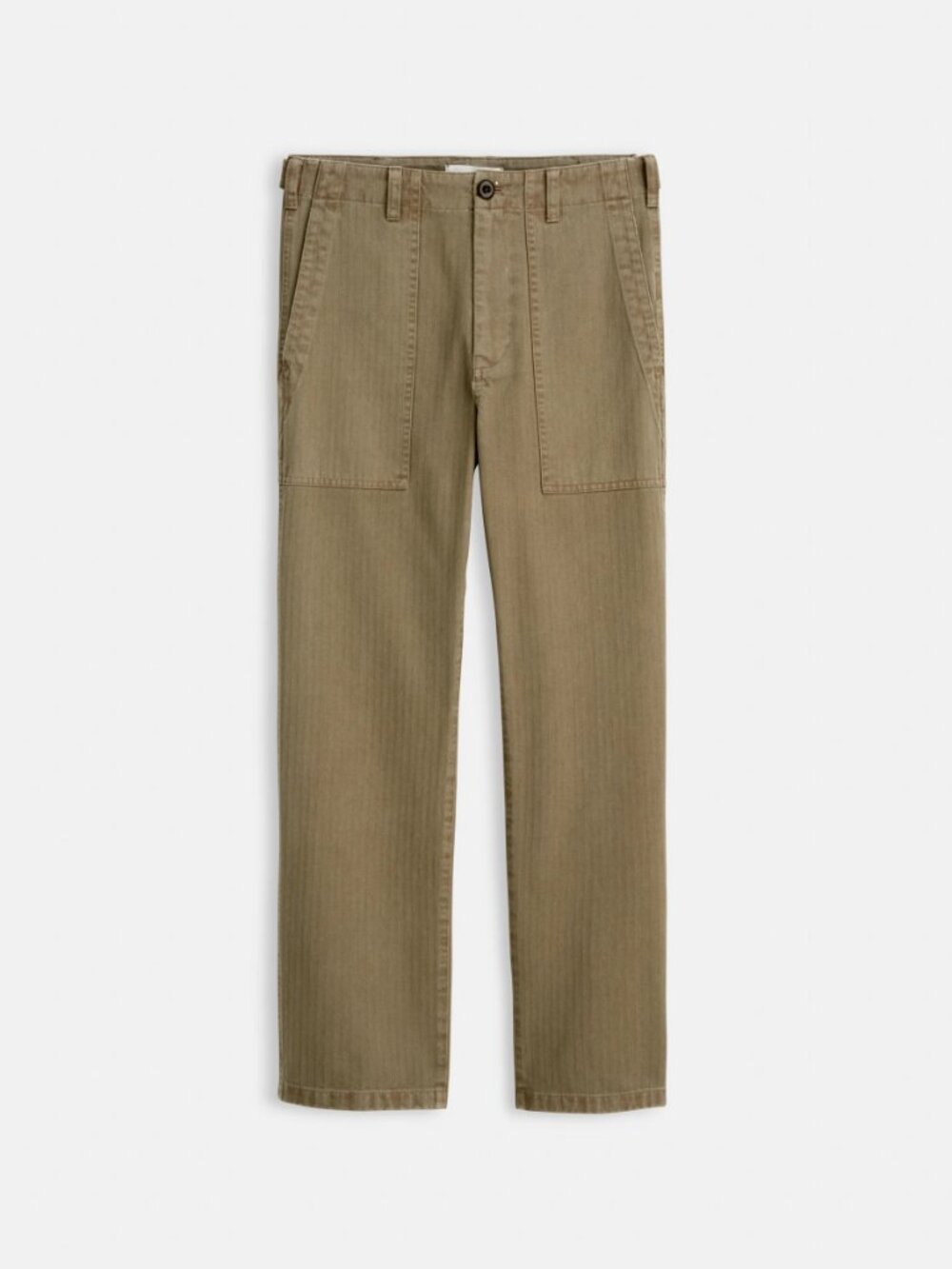 Alex Mill Straight-Leg Pants in Olive/Tan